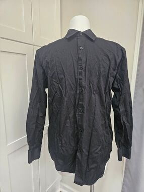 Jones New York Men's XL Button Down Shirt | Black | 17 34/35 | Stain Resistant